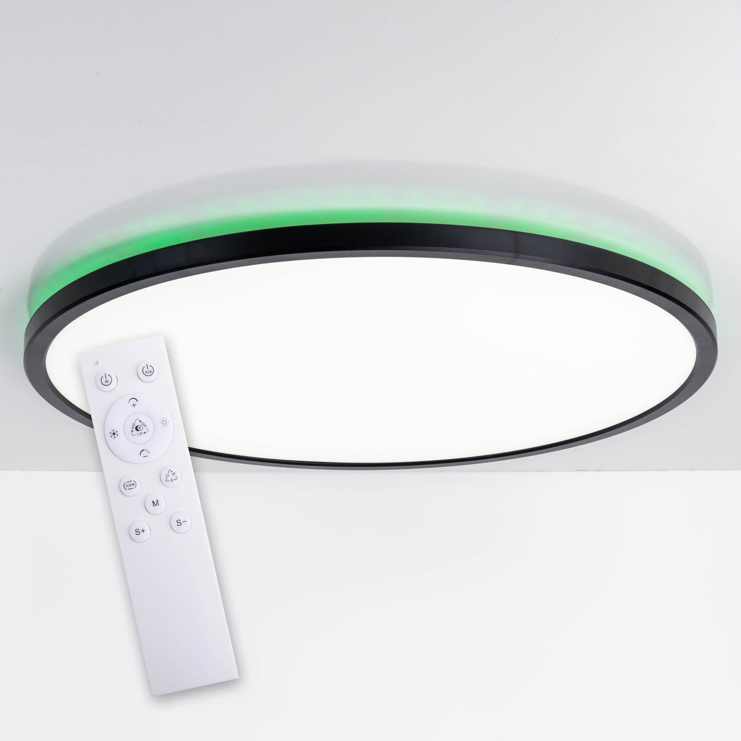 LED / CCT Deckenleuchte "CARLO" inkl. RGB-Backlight Ø: 29,3cm