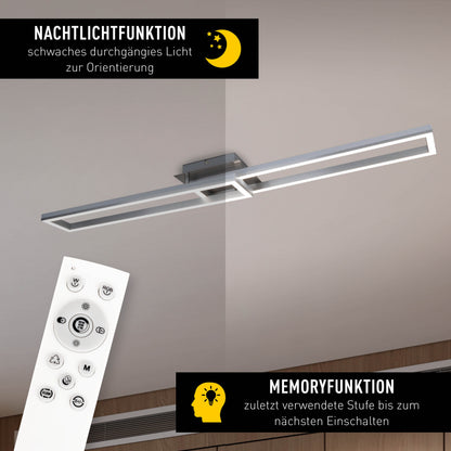 LED /CCT Deckenleuchte + RGB-Backlight "BANTRY" L:115cm