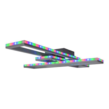 LED /CCT Deckenleuchte + RGB-Backlight "BANTRY" L:95cm