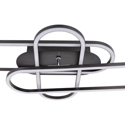 LED /CCT Deckenleuchte "CARLON" L: 103cm schwarz