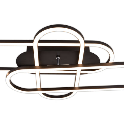 LED /CCT Deckenleuchte "CARLON" L: 103cm schwarz