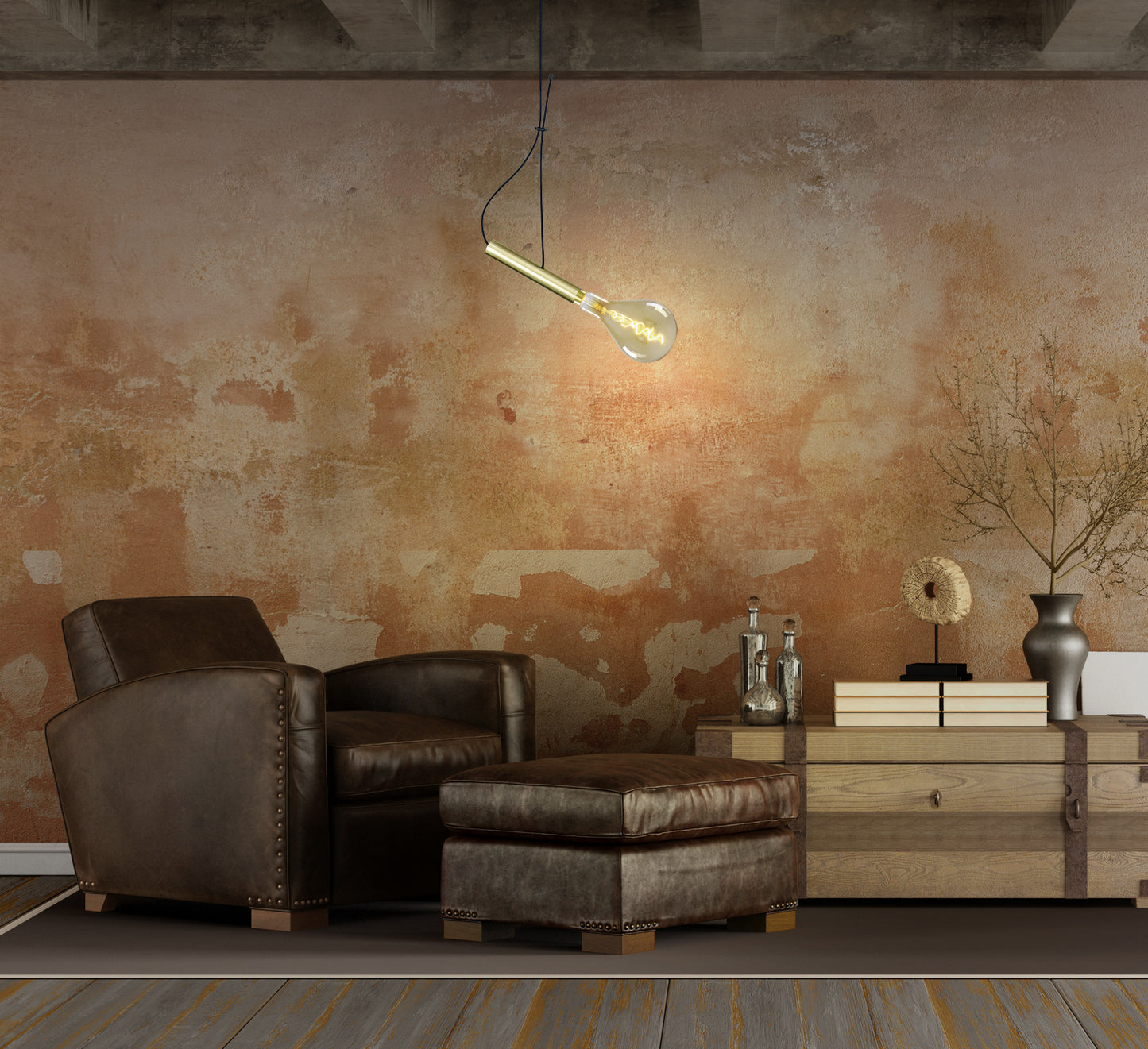 Metallbaldachin "CORBATIN" inkl. Textilkabel H: 120cm