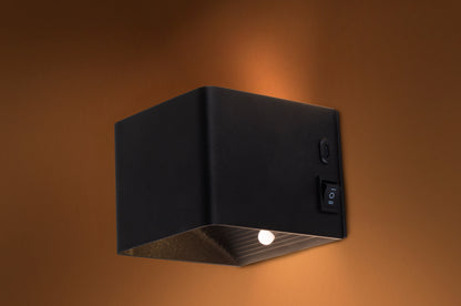 Akku-/Wandleuchte "CUBE" magnetisch L/B: 10 m schwarz