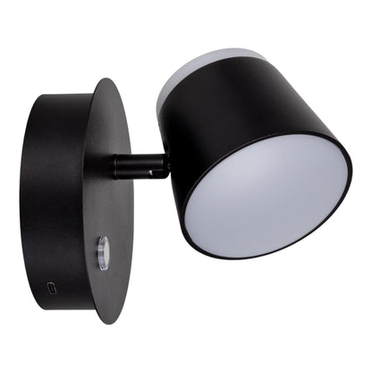Akku-/Wandleuchte "TONDO" magnetisch schwarz