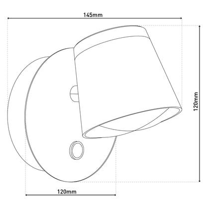 Akku-/Wandleuchte "TONDO" magnetisch weiß
