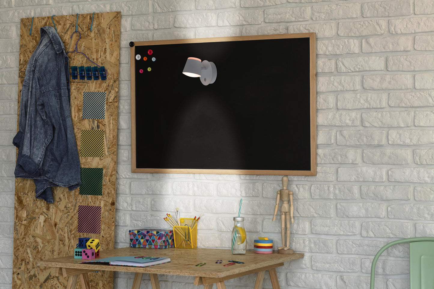 Akku-/Wandleuchte "TONDO" magnetisch weiß