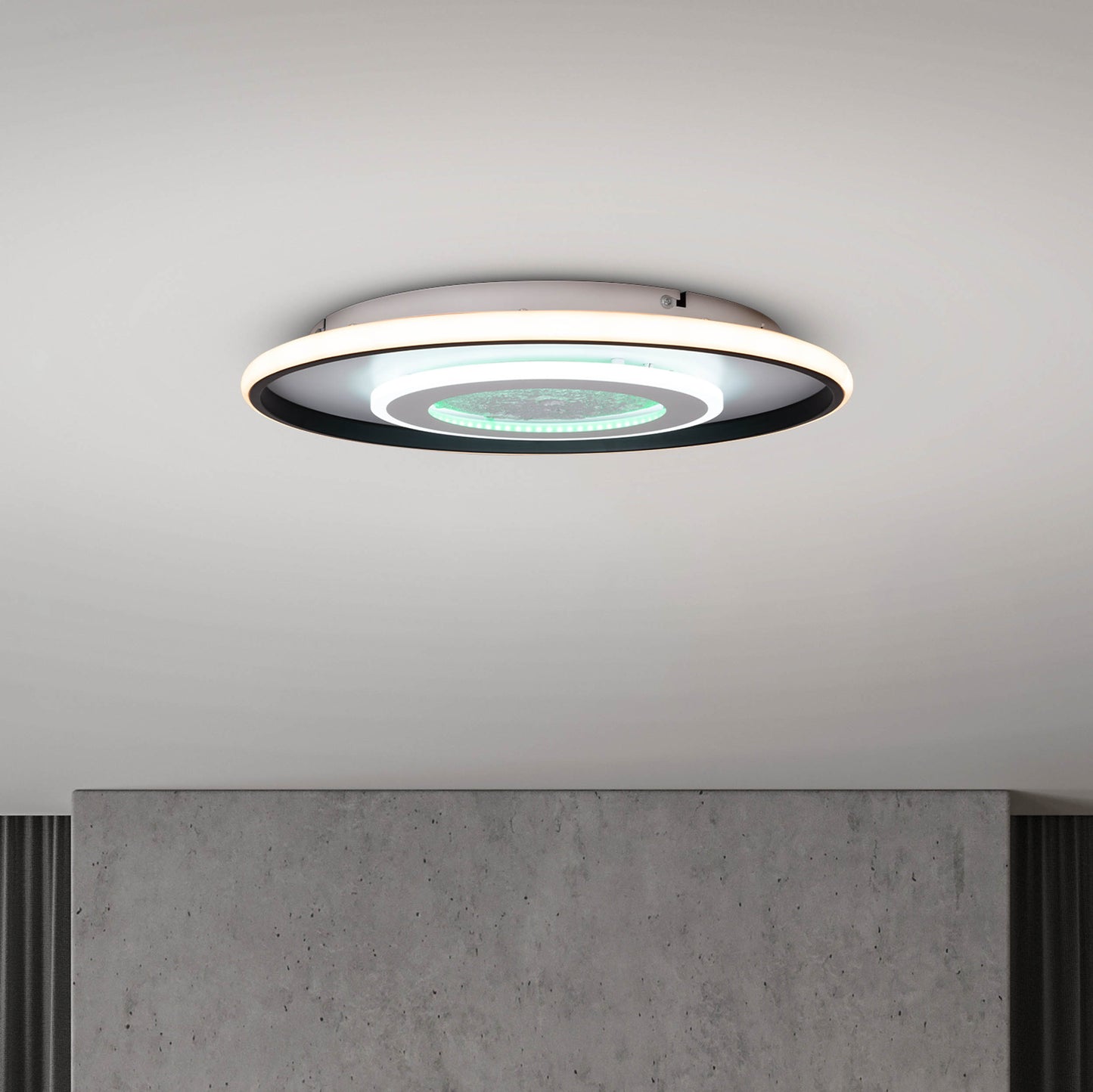 LED / CCT / RGB Deckenleuchte "LIVANA" inkl. Mondstruktur Ø: 50 cm