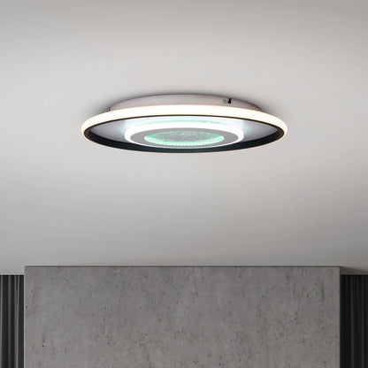LED / CCT / RGB Deckenleuchte "LIVANA" inkl. Mondstruktur Ø: 50 cm
