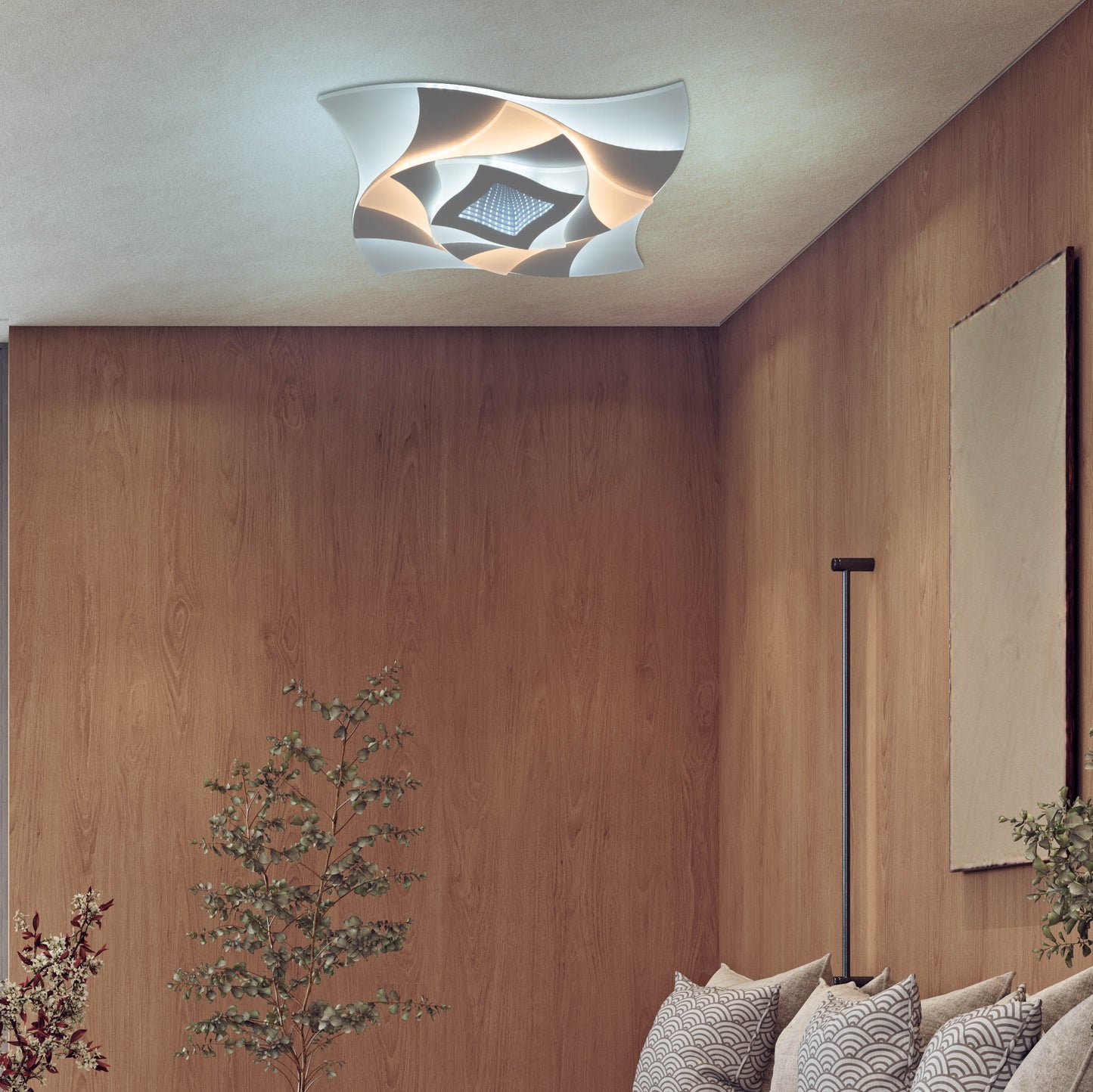 LED / CCT Deckenleuchte "LIORA" 3D-Effekt L/B: 48cm