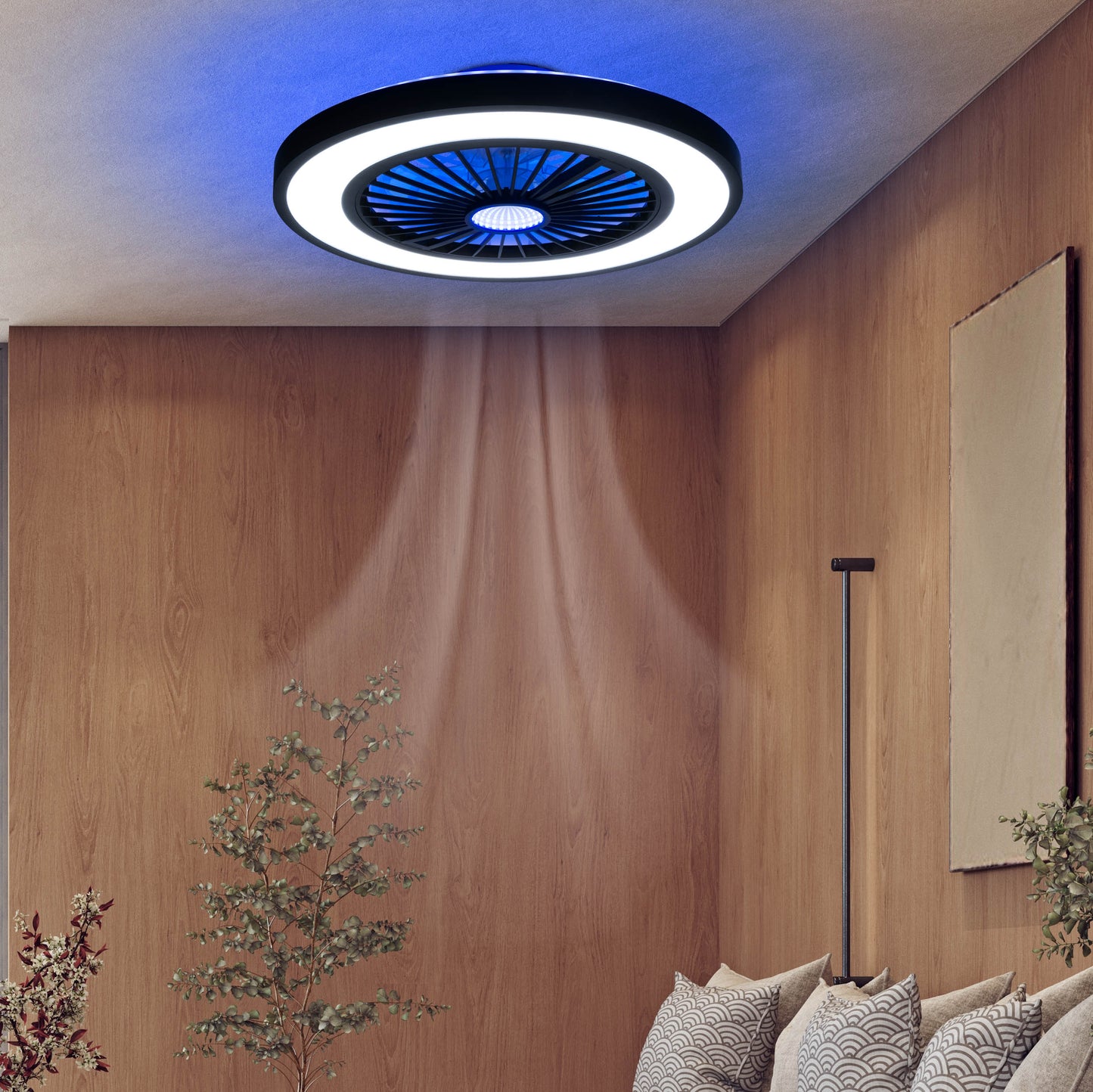 LED CCT / RGB Deckenleuchte "ARIOSO" inkl. Ventilator Ø: 54cm