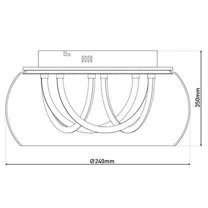 LED Deckenleuchte "MALOU" Ø: 45 cm