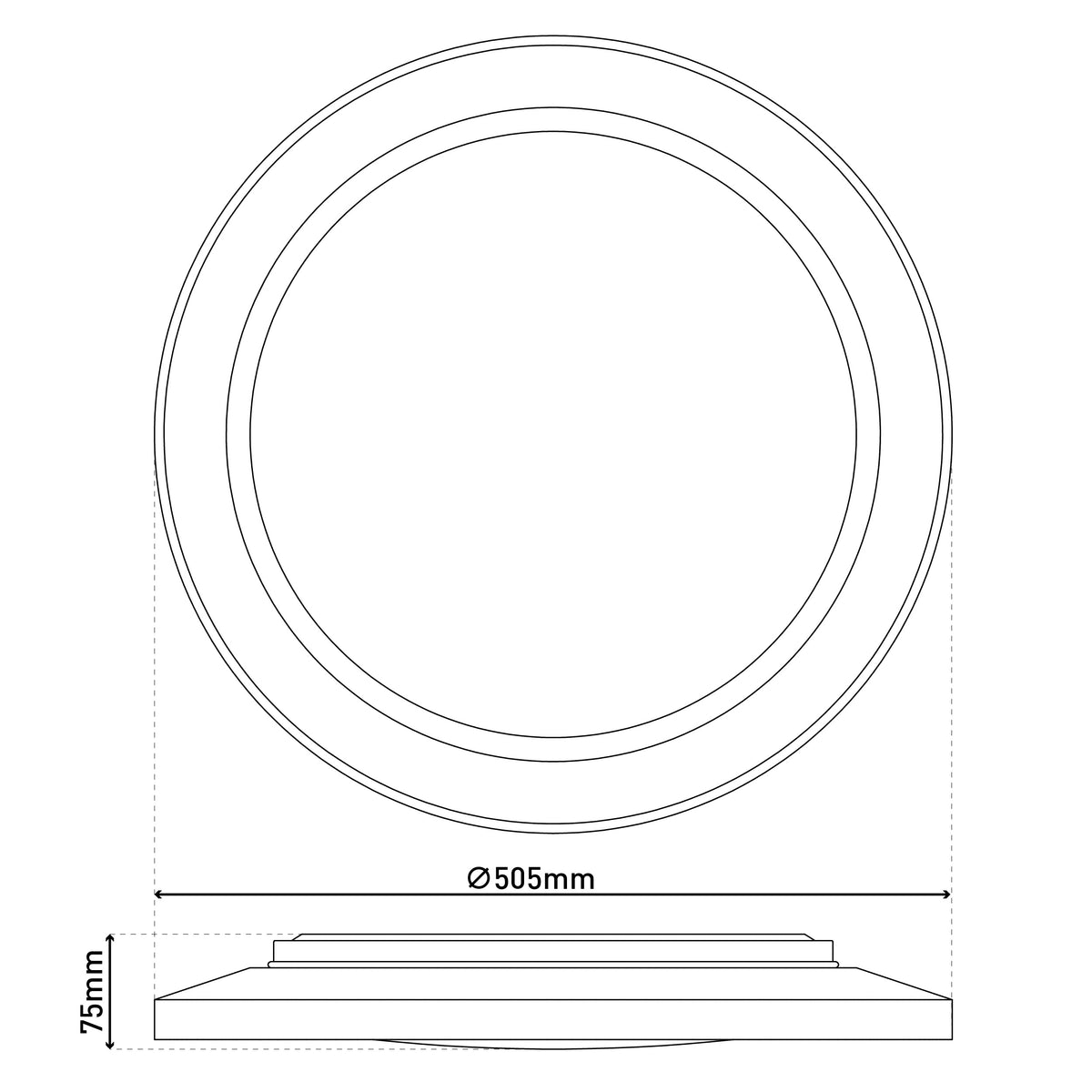 LED / CCT Deckenleuchte "CLAIRE" Ø: 50,5cm