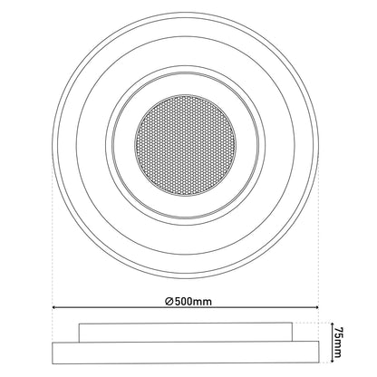 LED / CCT Deckenleuchte "DOIRA" Ø: 50cm