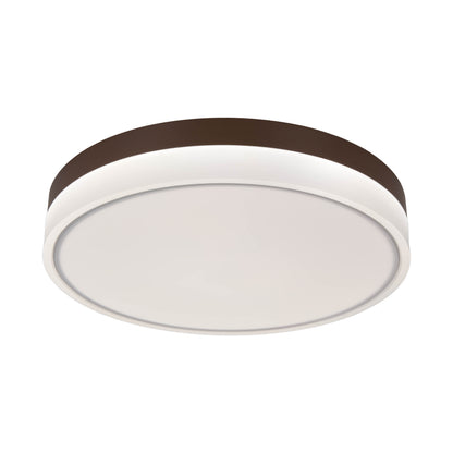 Deckenleuchten - LED / CCT Deckenleuchte "LOLA" Ø: 50cm / weiß/braun, Deckenlampe im Modern Style, aus Metall und Kunststoff in weiß, 9 cm hoch, Ø 50 cm, inkl. LED  dimmbar  CCT-Wechsler  Nachtlichtfunktion  Fernbedienung
