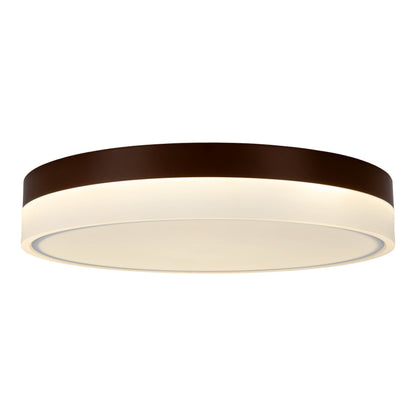 Deckenleuchten - LED / CCT Deckenleuchte "LOLA" Ø: 50cm / weiß/braun, Deckenlampe im Modern Style, aus Metall und Kunststoff in weiß, 9 cm hoch, Ø 50 cm, inkl. LED  dimmbar  CCT-Wechsler  Nachtlichtfunktion  Fernbedienung