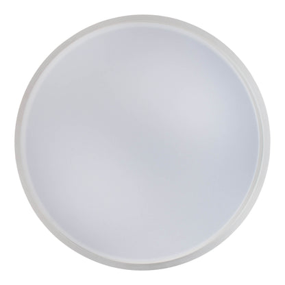 Deckenleuchten - LED / CCT Deckenleuchte "LOLA" Ø: 50cm / weiß/braun, Deckenlampe im Modern Style, aus Metall und Kunststoff in weiß, 9 cm hoch, Ø 50 cm, inkl. LED  dimmbar  CCT-Wechsler  Nachtlichtfunktion  Fernbedienung