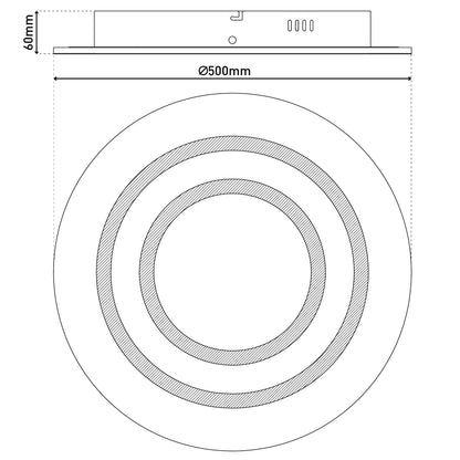 LED /CCT/RGB Deckenleuchte "MIREL" Ø: 50cm