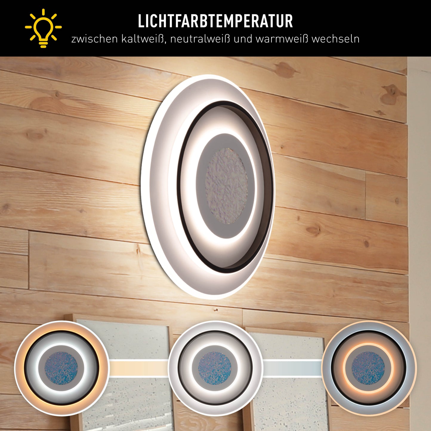LED / RGB / CCT Deckenleuchte "STELIOS" Ø: 45cm