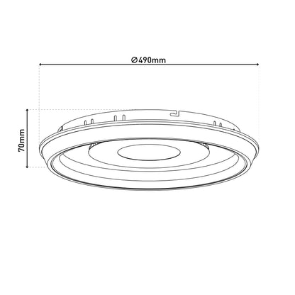 LED / CCT Deckenleuchte "EVA" Ø: 49cm