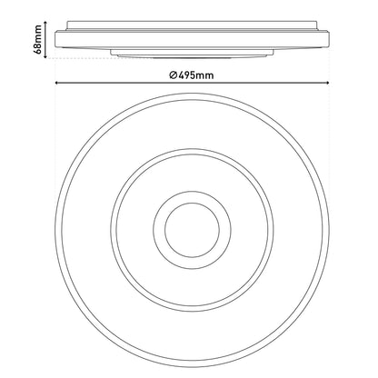 LED / CCT Deckenleuchte "GENUA" Ø: 49,5cm