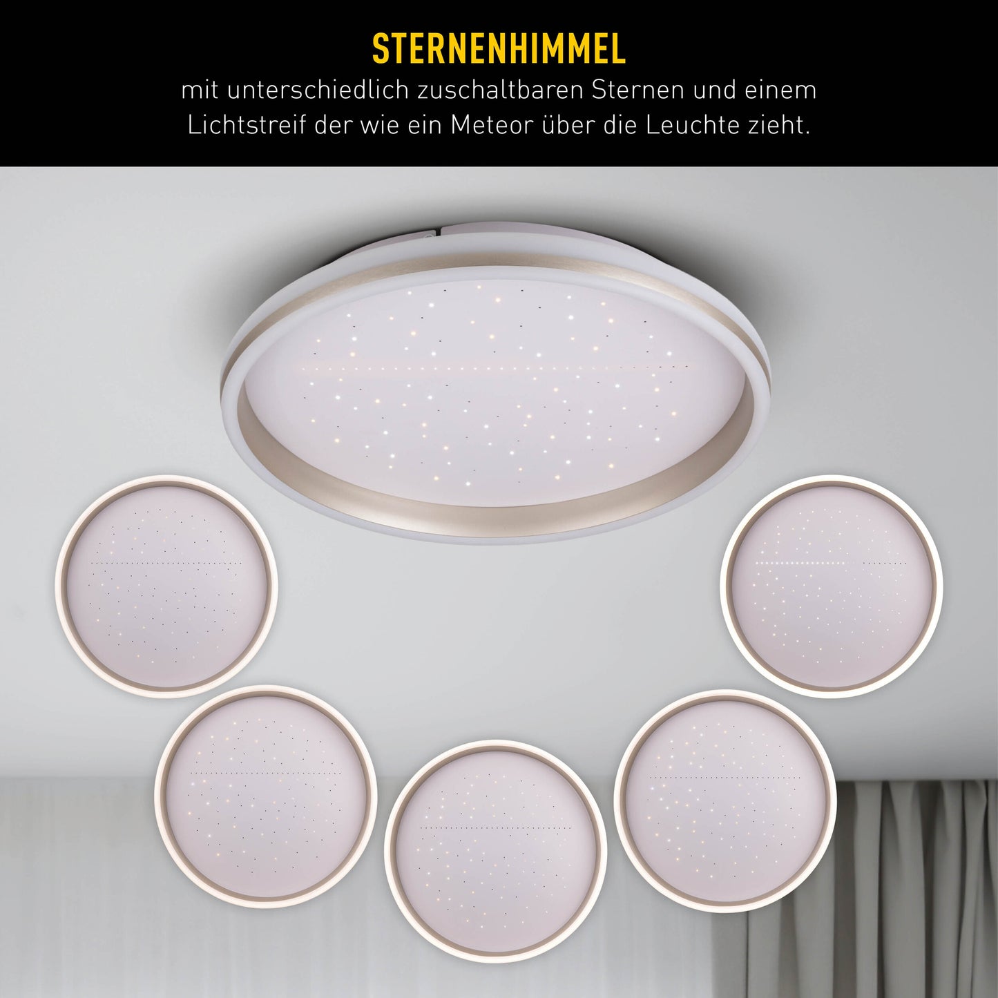 LED / CCT Deckenleuchte "METEOR" inkl. Meteorlicht Ø: 47,2cm