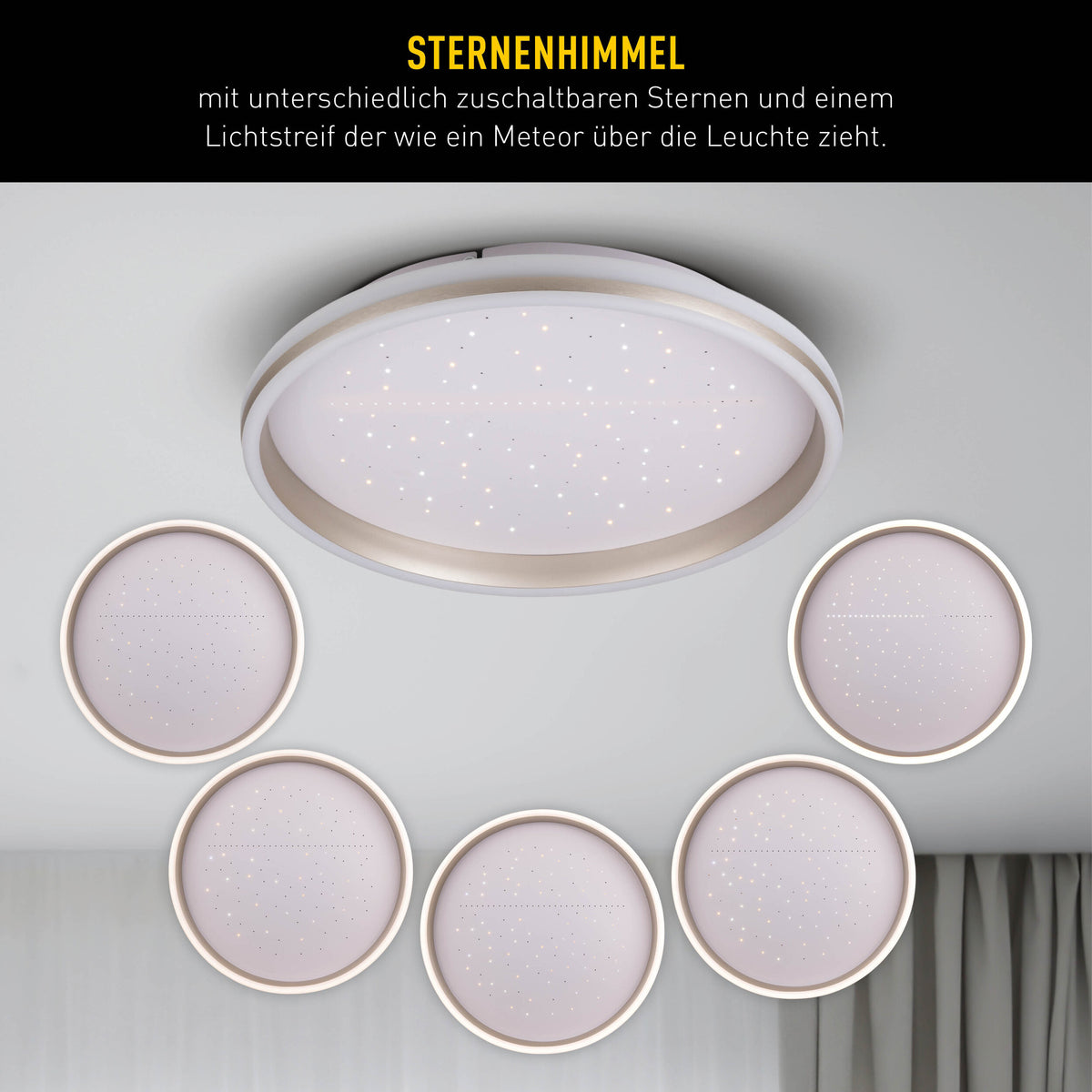 LED / CCT Deckenleuchte "METEOR" inkl. Meteorlicht Ø: 47,2cm
