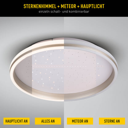 LED / CCT Deckenleuchte "METEOR" inkl. Meteorlicht Ø: 47,2cm