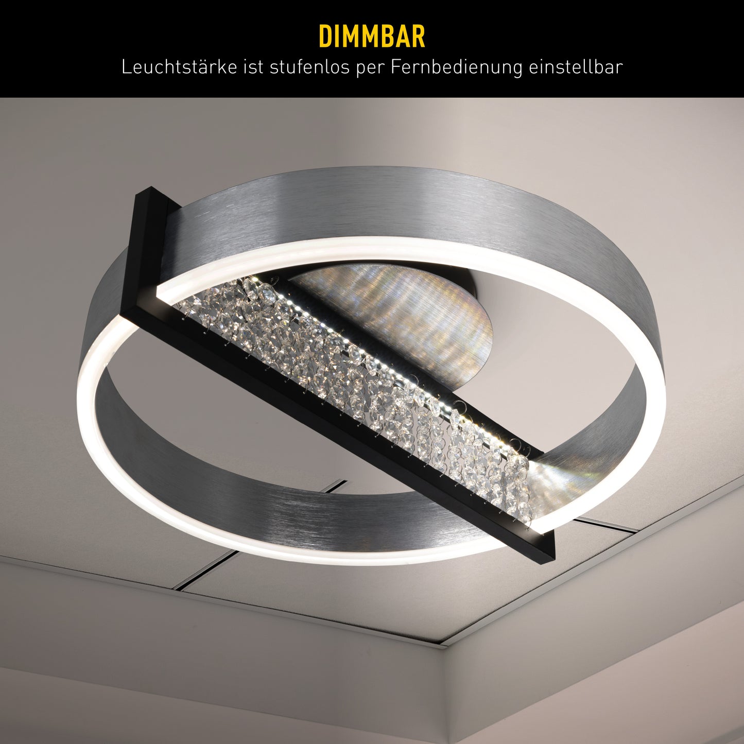 LED Deckenleuchte "YVARIS" Inkl. Nachtlichtfunktion L: 53,2cm