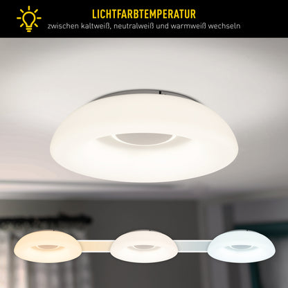 LED / CCT Deckenleuchte "KARIM" Ø: 48cm weiß