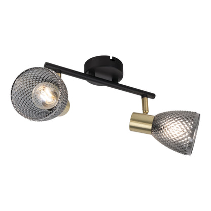 2er Spot Wand-/Deckenleuchte "LINDITA" L: 34,5cm