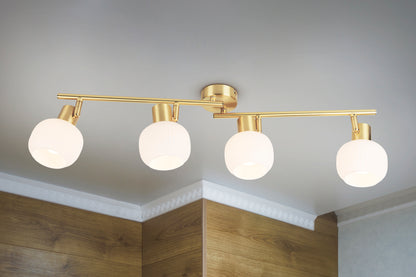 4er Spot Wand-/Deckenleuchte "LEARTA" L: 70cm