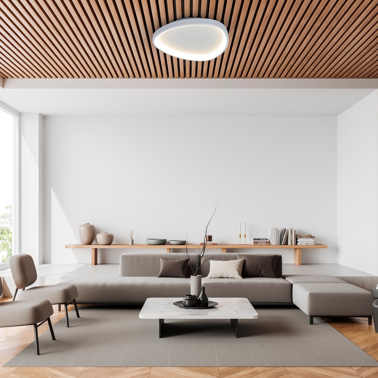 LED / CCT Deckenleuchte "ARGESA" Inkl. Meteor-Licht L/B: 60,5cm