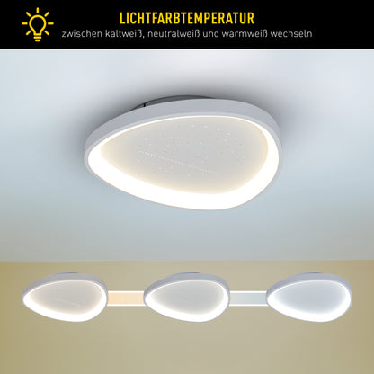 LED / CCT Deckenleuchte "ARGESA" Inkl. Meteor-Licht L/B: 42cm