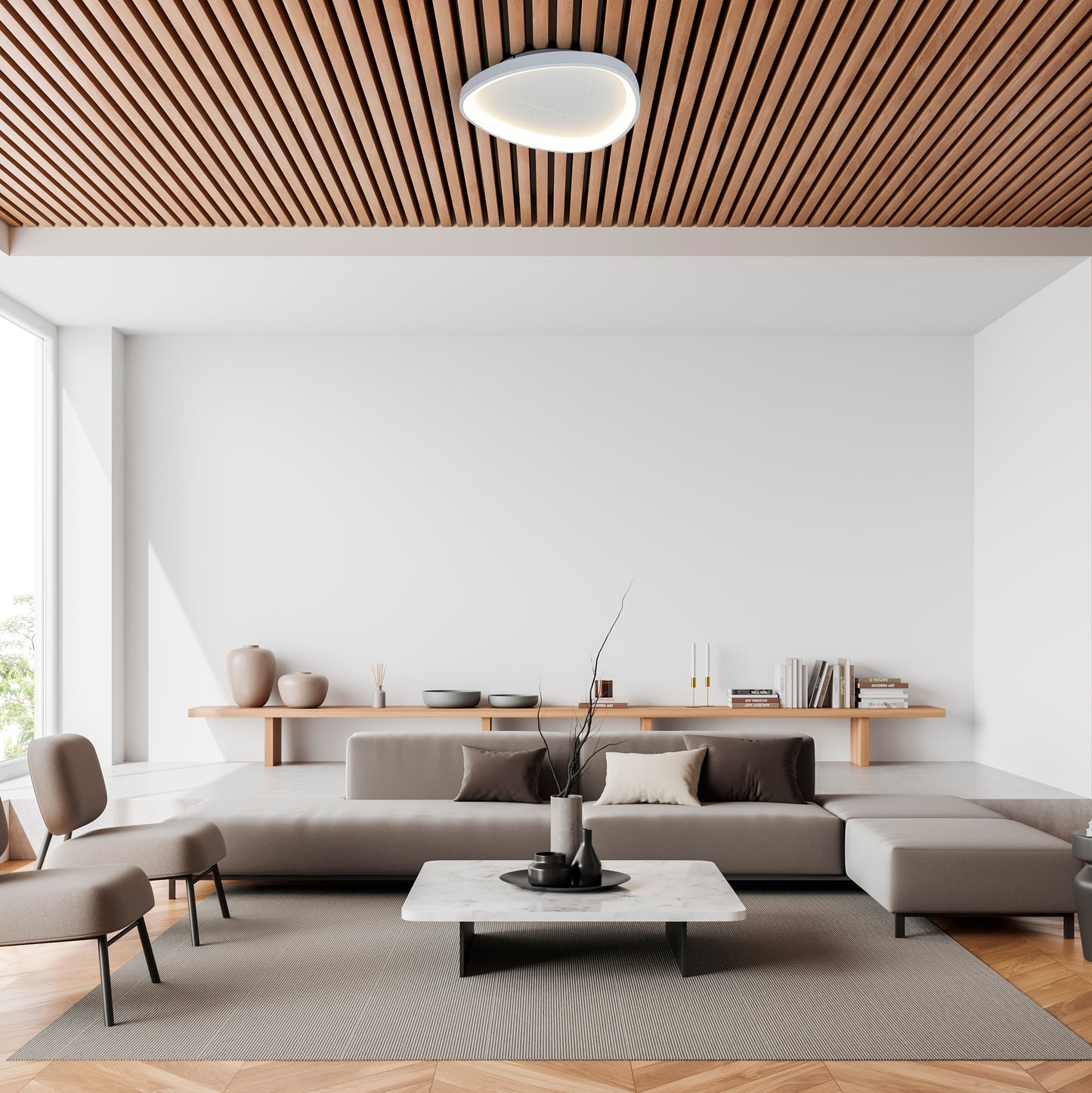 LED / CCT Deckenleuchte "ARGESA" Inkl. Meteor-Licht L/B: 42cm