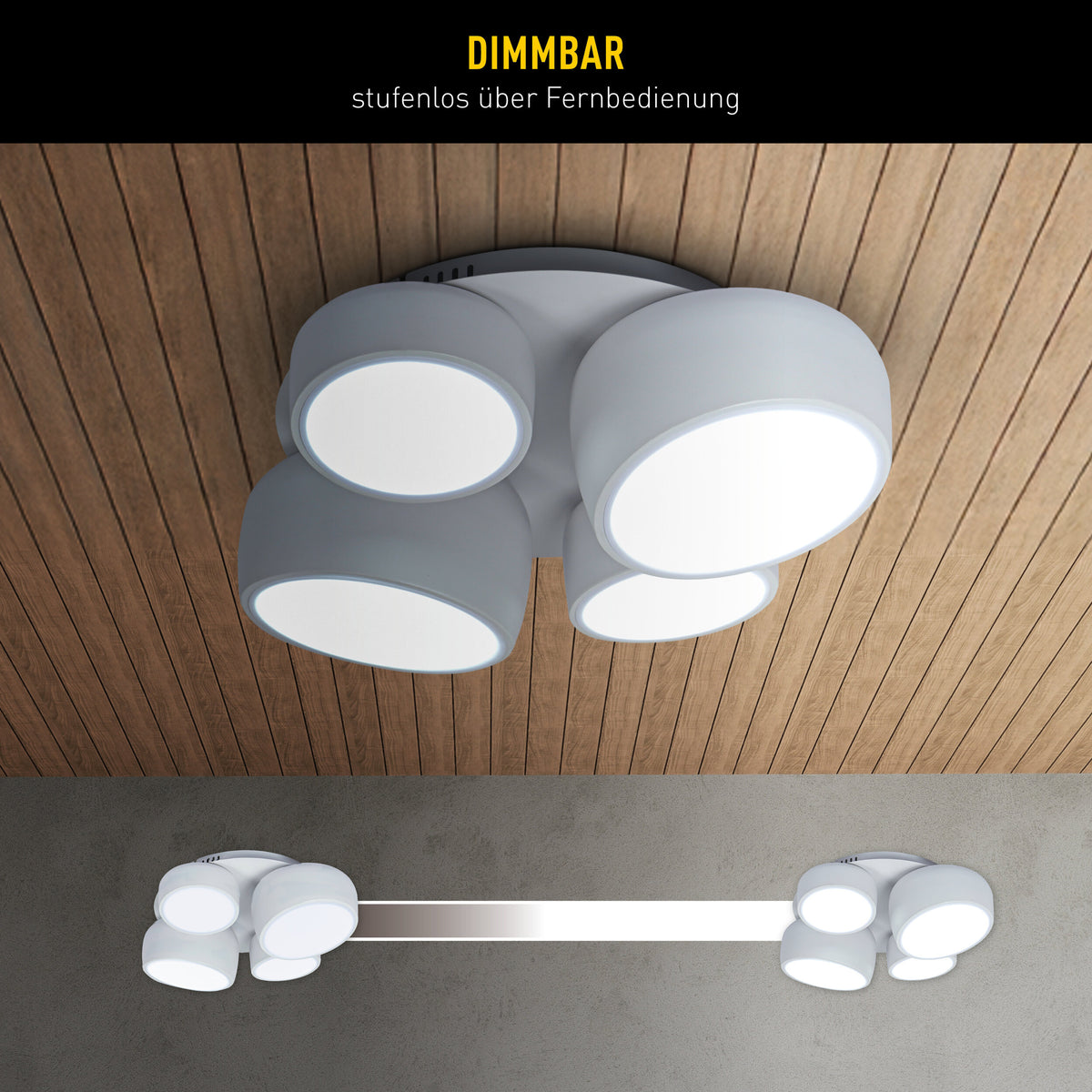 4er LED / CCT Deckenleuchte "ELIORA" L: 48cm