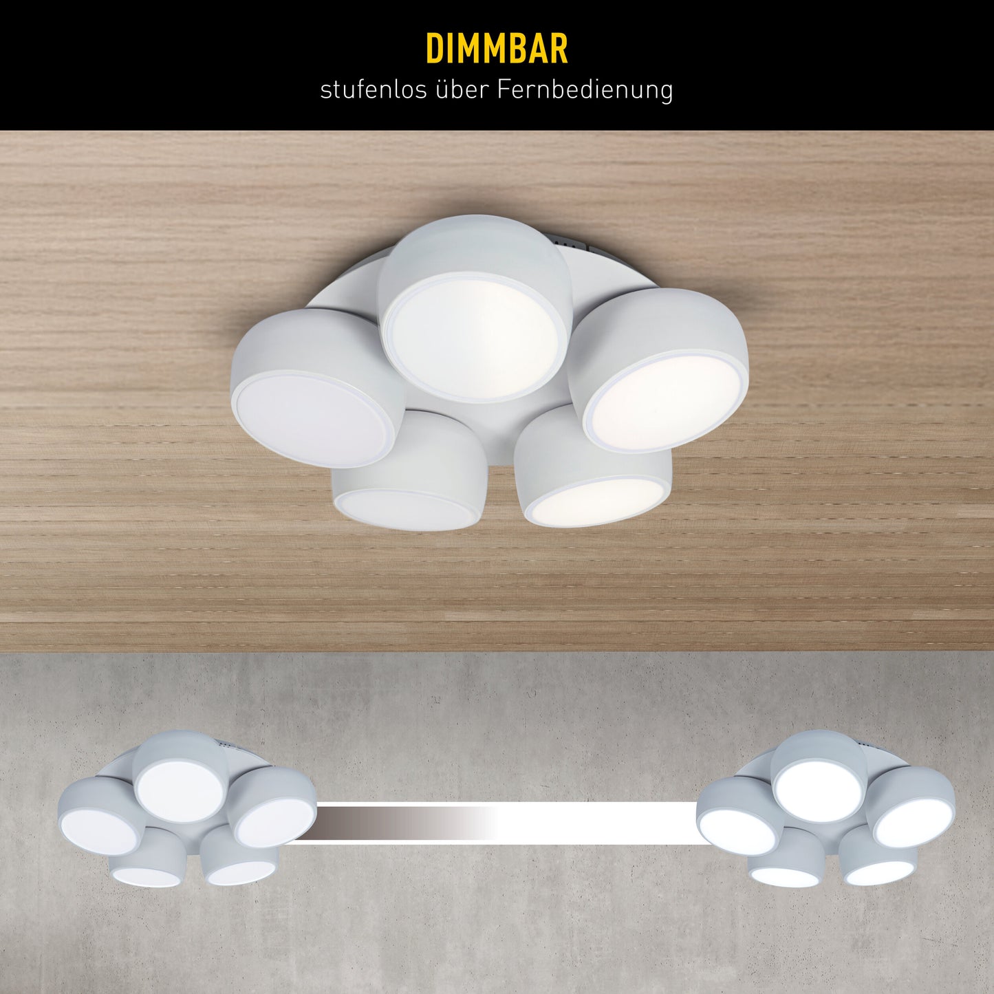 5er LED / CCT Deckenleuchte "ELIORA" Ø: 60cm