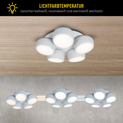 5er LED / CCT Deckenleuchte "ELIORA" Ø: 60cm