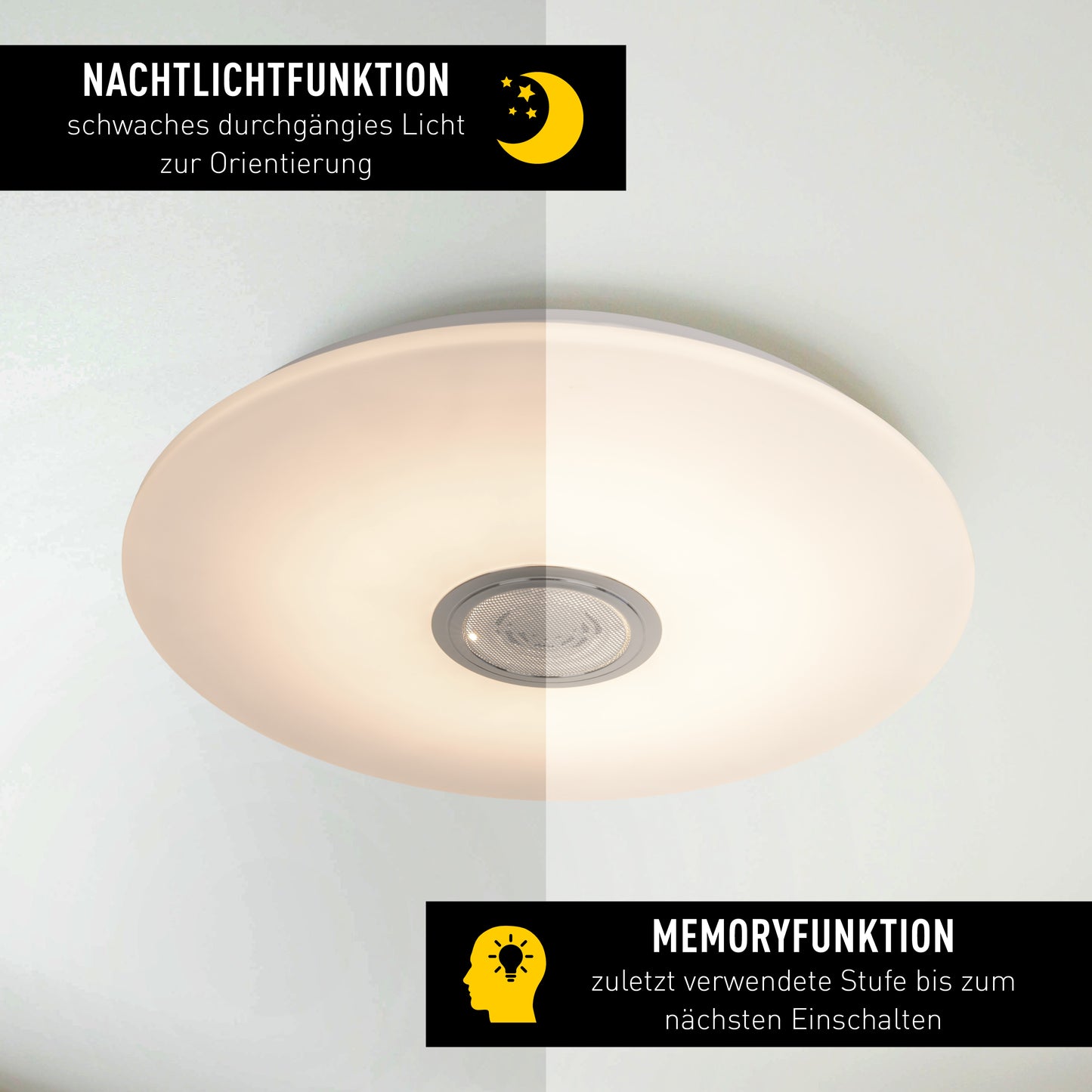 LED / CCT Deckenleuchte "NORDERNEY" inkl. Naturgeräuschen Ø: 38cm
