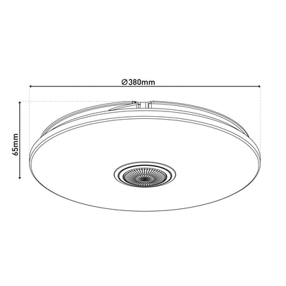 LED / CCT Deckenleuchte "NORDERNEY" inkl. Naturgeräuschen Ø: 38cm