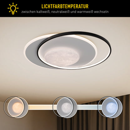 LED / CCT Deckenleuchte "MOONSHINE" L: 58cm