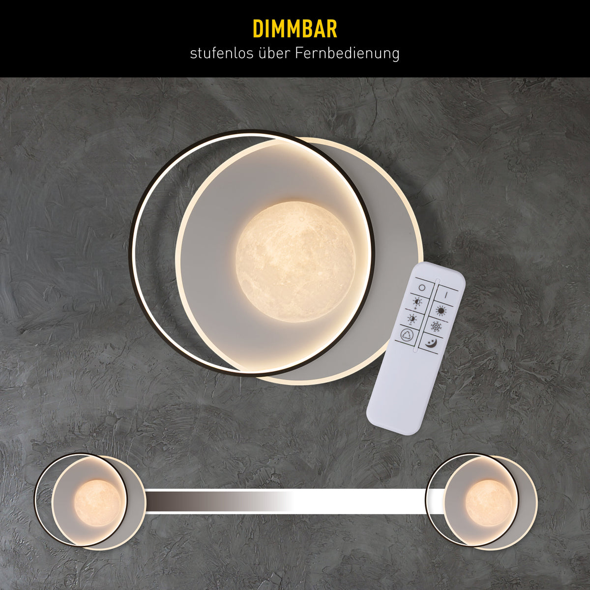 LED / CCT Deckenleuchte "MOONSHINE" L: 58cm