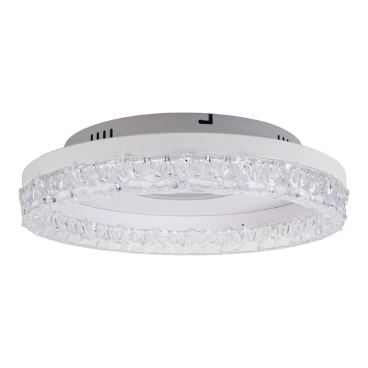 LED / CCT Deckenleuchte "GLACIRA" Ø: 40cm weiß