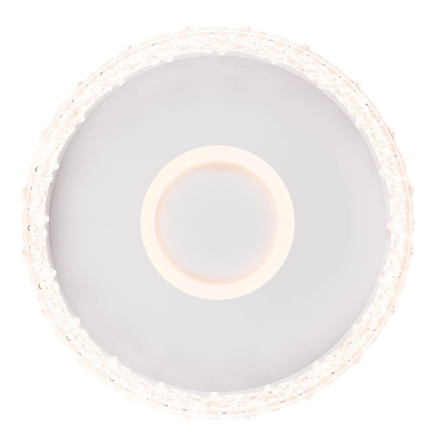 LED / CCT Deckenleuchte "GLACIRA" Ø: 40cm weiß