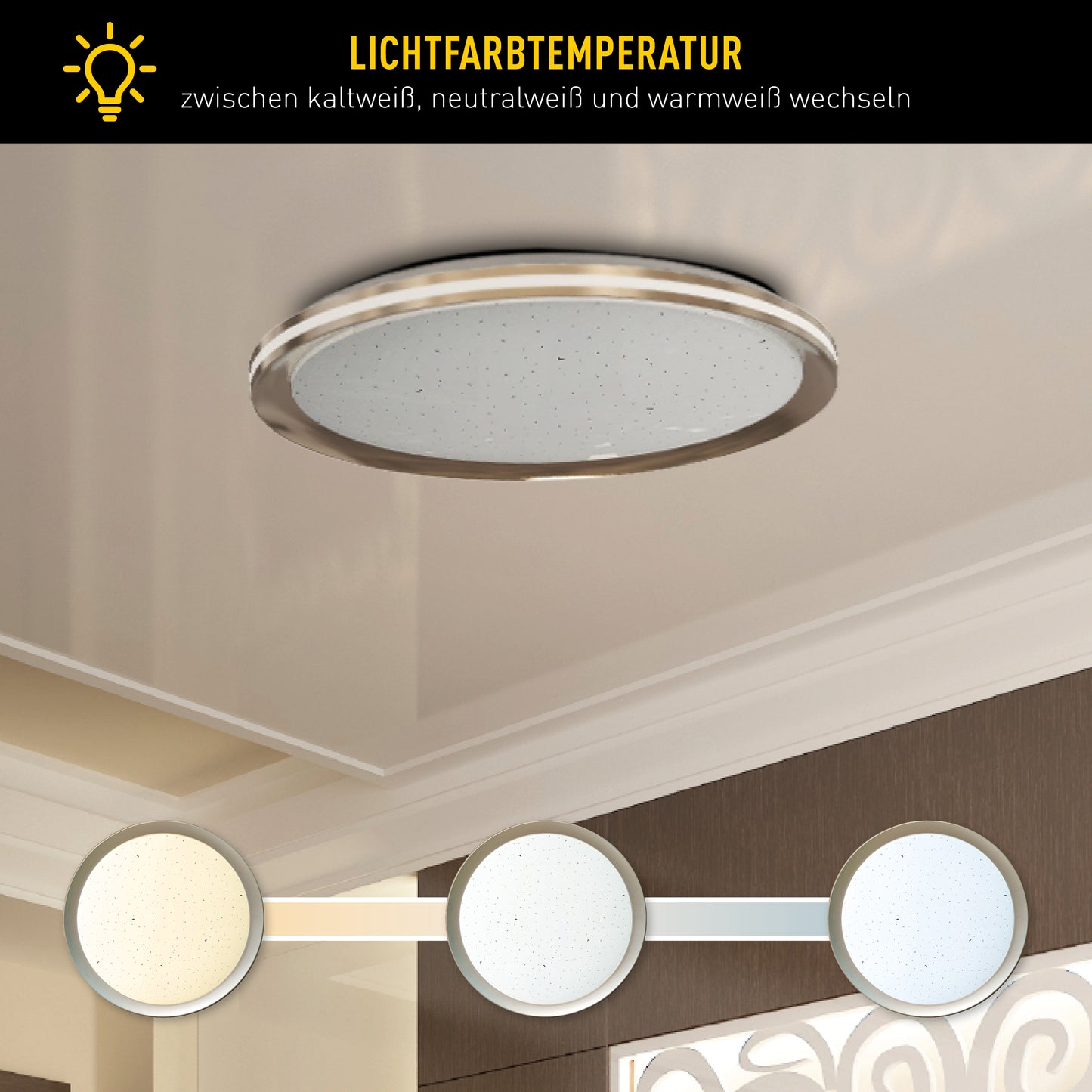LED / CCT Deckenleuchte "LIEBENZELL" Ø: 50cm
