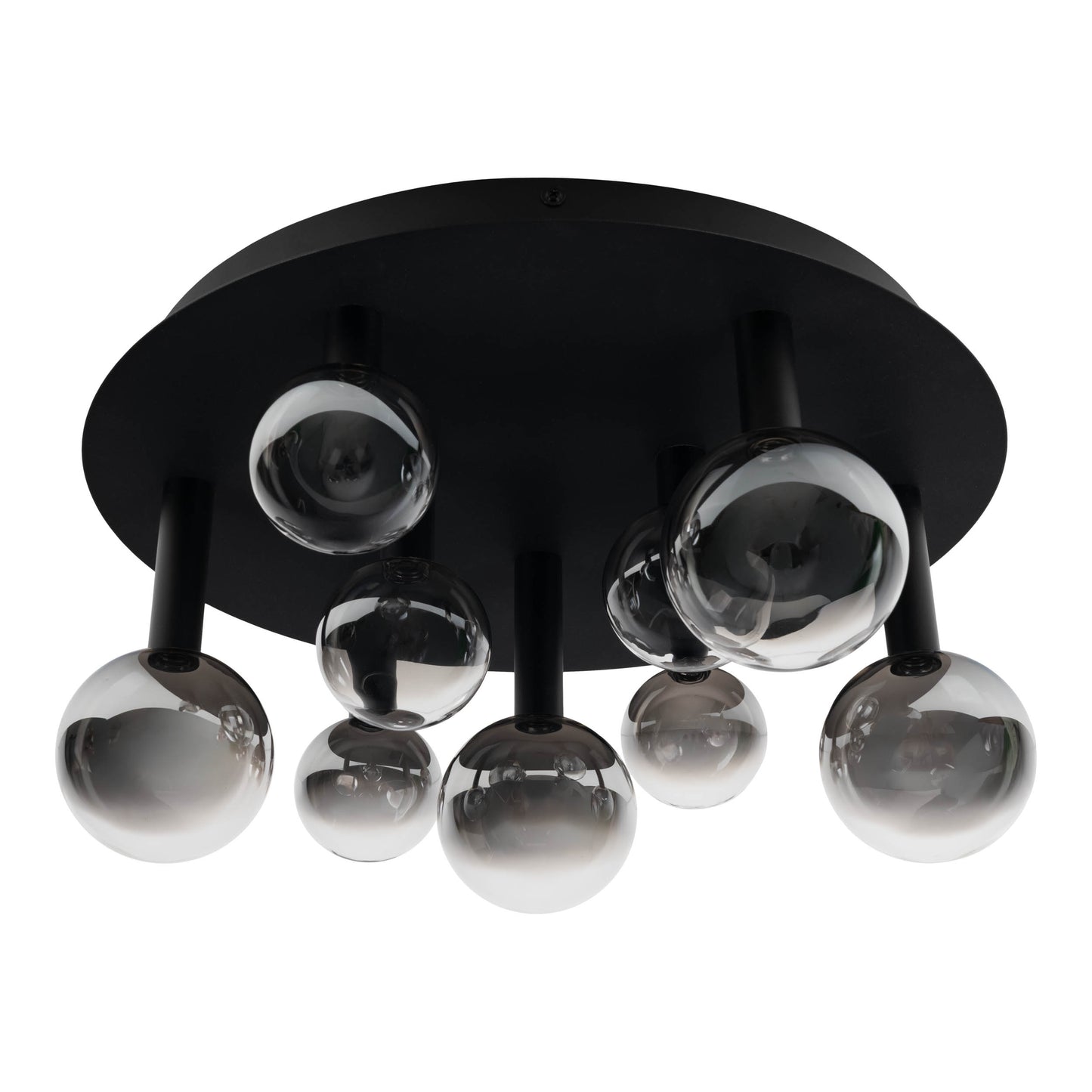 9er LED Deckenleuchte "SINGAPUR" Ø: 45cm schwarz