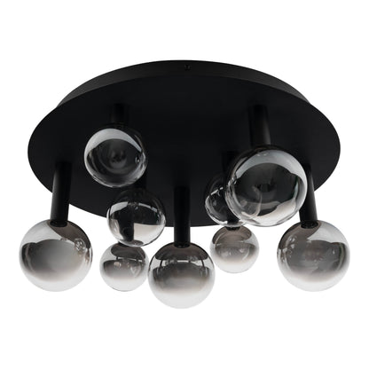 9er LED Deckenleuchte "SINGAPUR" Ø: 45cm schwarz