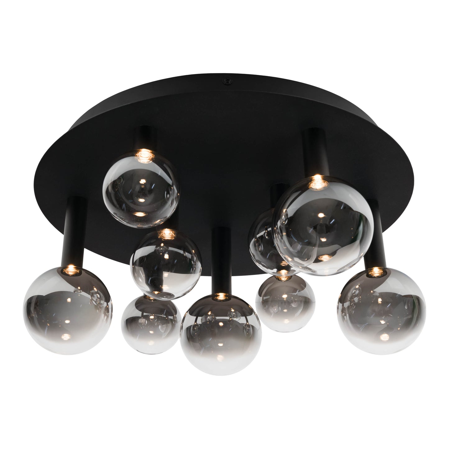 9er LED Deckenleuchte "SINGAPUR" Ø: 45cm schwarz
