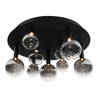 9er LED Deckenleuchte "SINGAPUR" Ø: 45cm schwarz