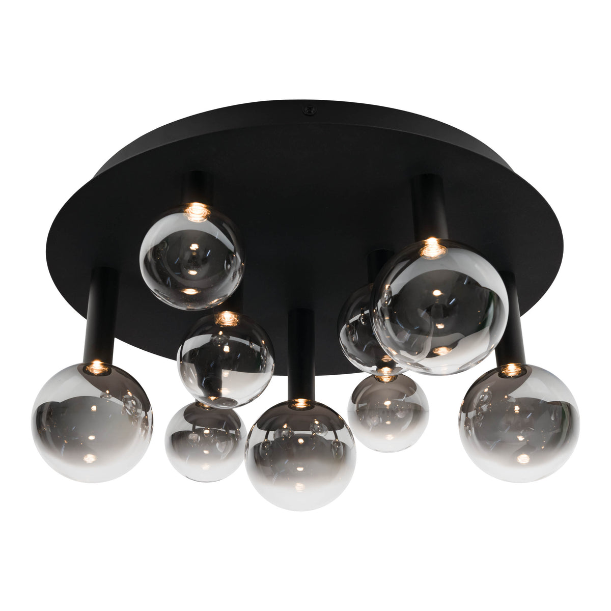 9er LED Deckenleuchte "SINGAPUR" Ø: 45cm schwarz