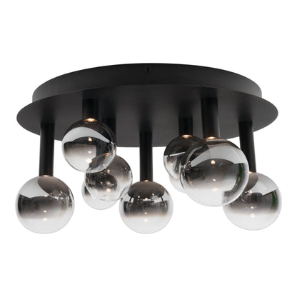 9er LED Deckenleuchte "SINGAPUR" Ø: 45cm schwarz